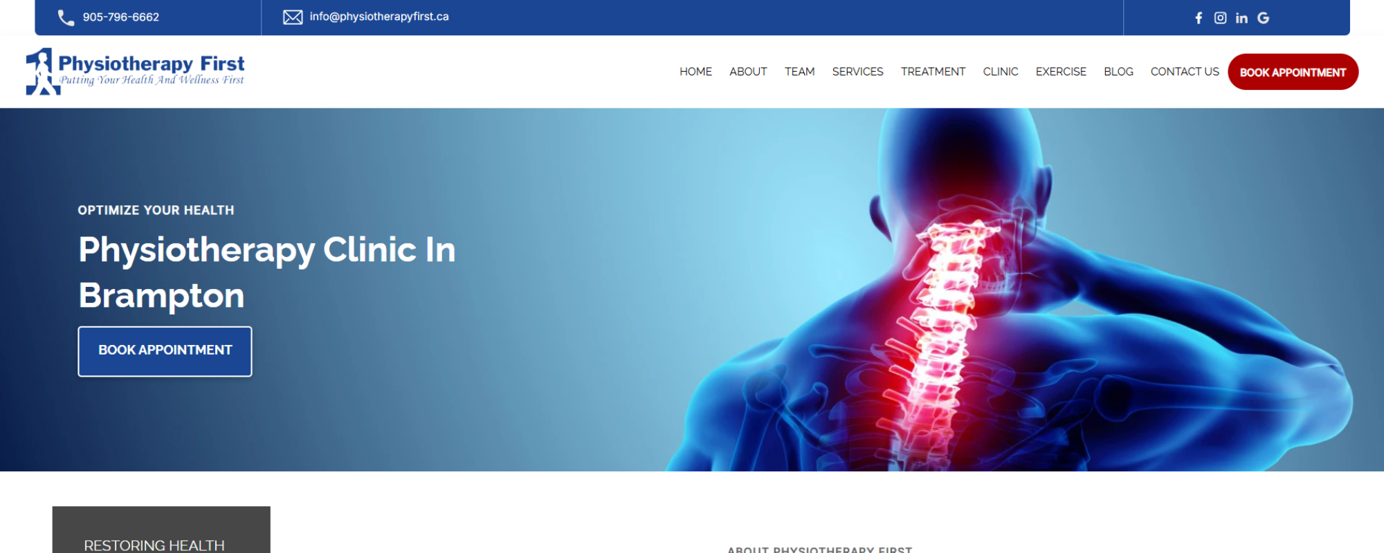 WSIB Physiotherapy Clinics in Brampton, Physiotherapy First